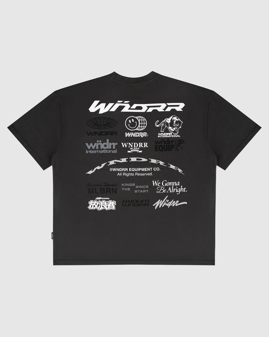 WNDRR Represent Heavy Weight Mens Tee - Faded Black