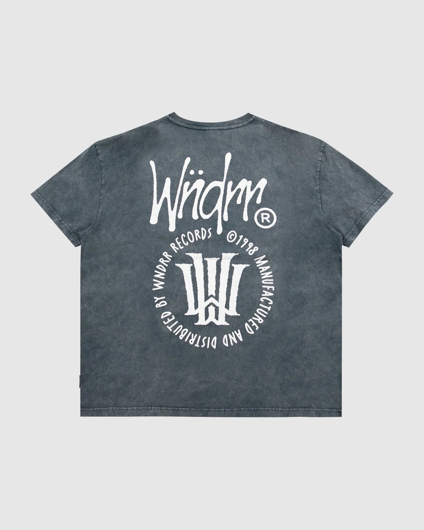 WNDRR Noise Box Fit Mens Tee - Washed Grey