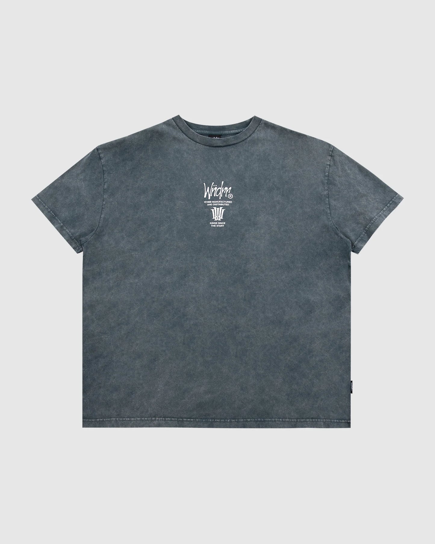 WNDRR Noise Box Fit Mens Tee - Washed Grey