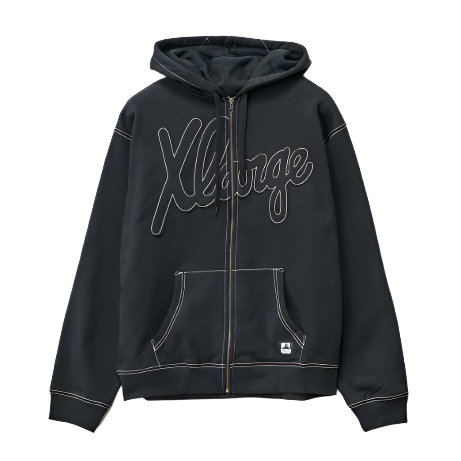 XLARGE Script Mens Zip Thru Hoodie - Black