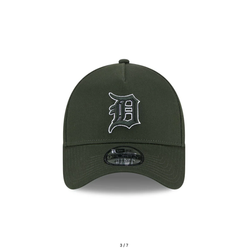 NEW ERA Detroit Tigers Plaid Infill 9FORTY A-Frame Snapback Cap - Dark Seaweed