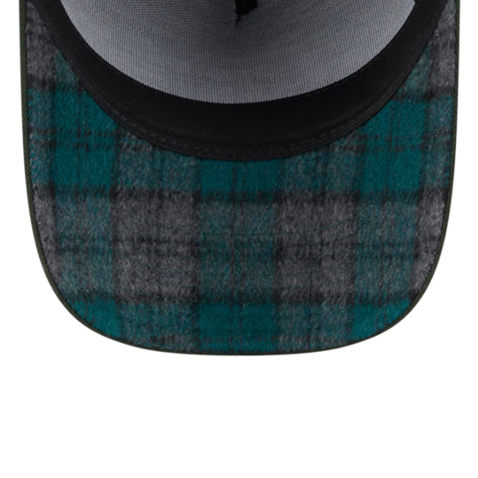 NEW ERA Detroit Tigers Plaid Infill 9FORTY A-Frame Snapback Cap - Dark Seaweed