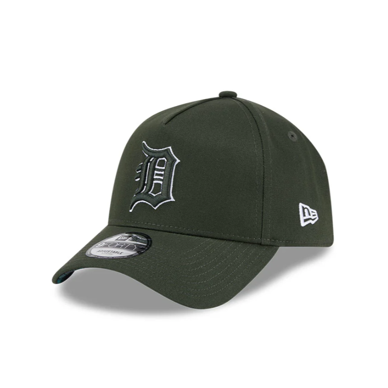 NEW ERA Detroit Tigers Plaid Infill 9FORTY A-Frame Snapback Cap - Dark Seaweed
