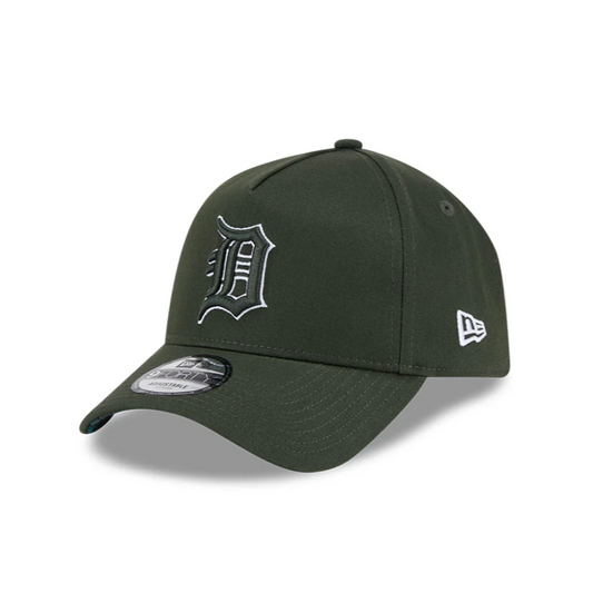 NEW ERA Detroit Tigers Plaid Infill 9FORTY A-Frame Snapback Cap - Dark Seaweed