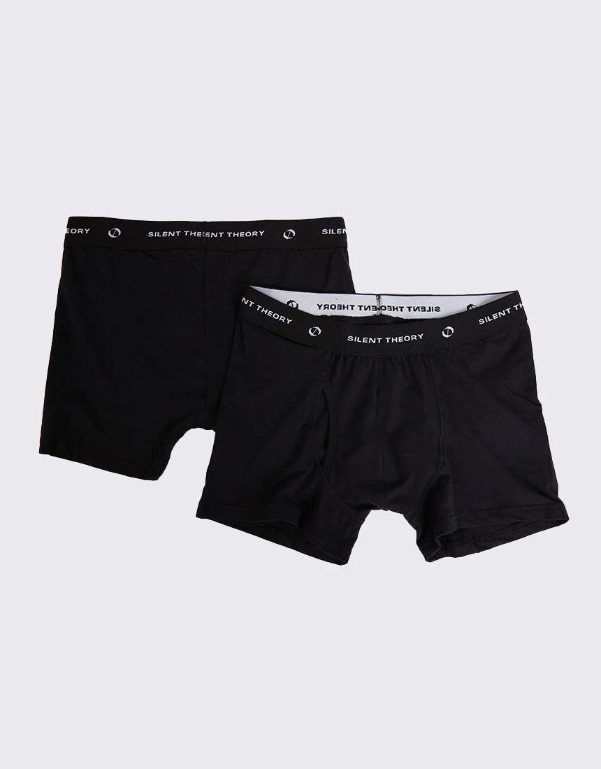 SILENT THEORY Mens 2pk Trunks - Black