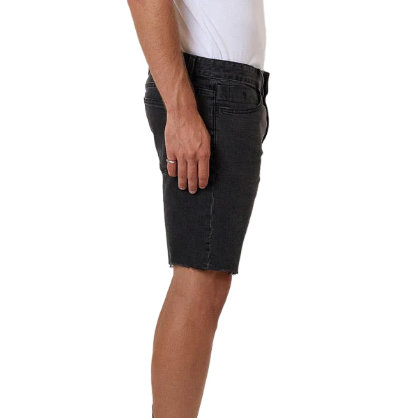 THRILLS Bones Mens Denim Short - Ash Black