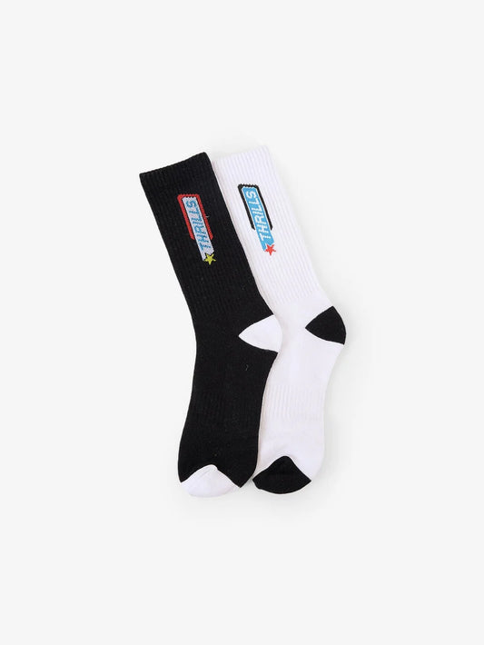 THRILLS Lockstar 2pk Socks - Black/White