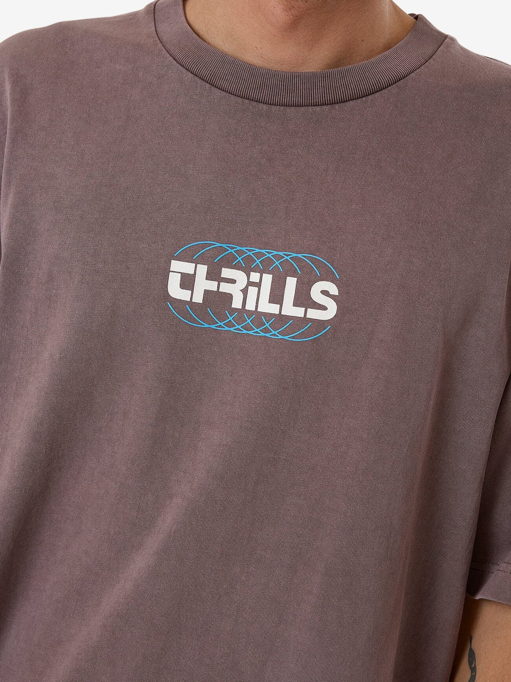 THRILLS Evolution Oversized Fit Mens Tee - Sparrow