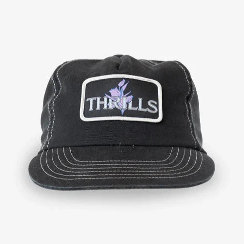 THRILLS In Bloom 5 Panel Snapback Cap - Twilight Black