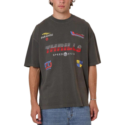 THRILLS Anarchy In Paradise Box Fit Oversize Fit Mens Tee - Merch Black