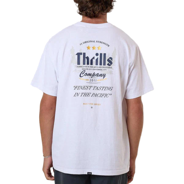 THRILLS OG Strength Merch Fit Oversize Fit Mens Tee - White