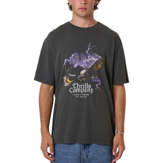 THRILLS Flight Risk Oversize Fit Mens Tee - Merch Black