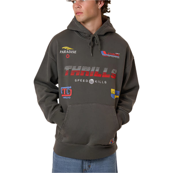 THRILLS Anarchy In Paradise Slouch Mens Hoodie - Merch Black