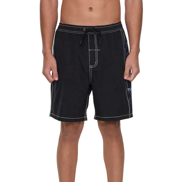 THRILLS Run For The Hills Elastic Waist Boardshort - Black