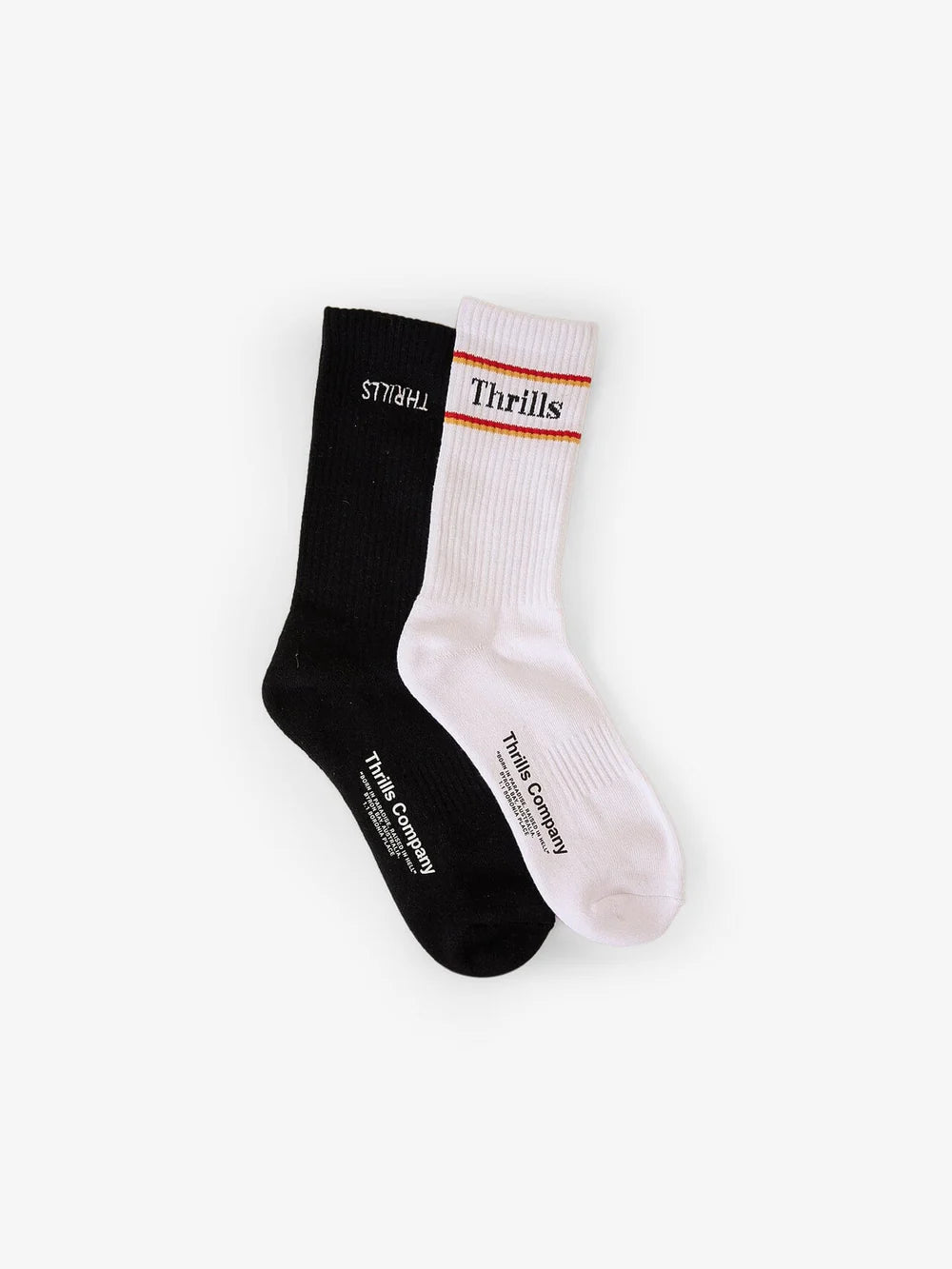 THRILLS Never Stop 2pk Socks - Black/White