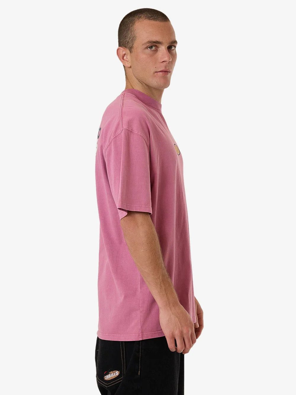 THRILLS Bueno Box Fit Oversized Mens Tee - Heather Rose