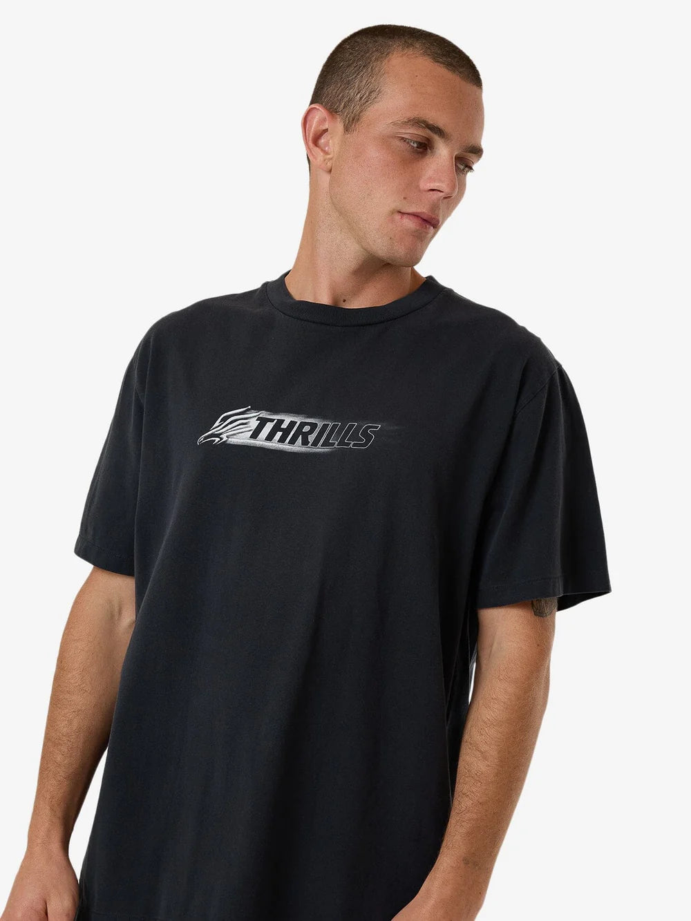 THRILLS Speed Of Fury Merch Fit Mens Tee - Twilight Black