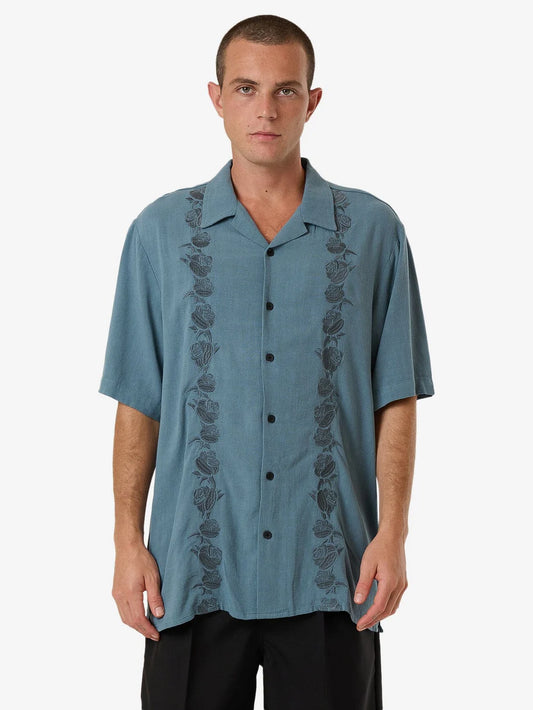 THRILLS All Relatable Mens Bowling Shirt - Stormy Sea