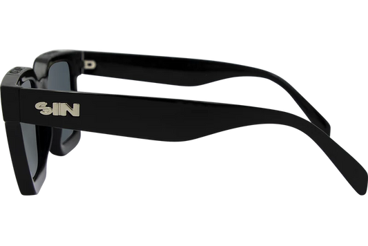 SIN Top Shelf Polarised Sunglasses - Gloss Black/Red
