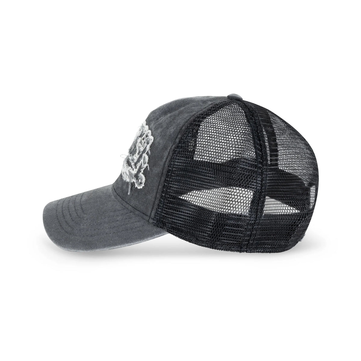 VON DUTCH Washed Snapback Trucker Cap - Grey