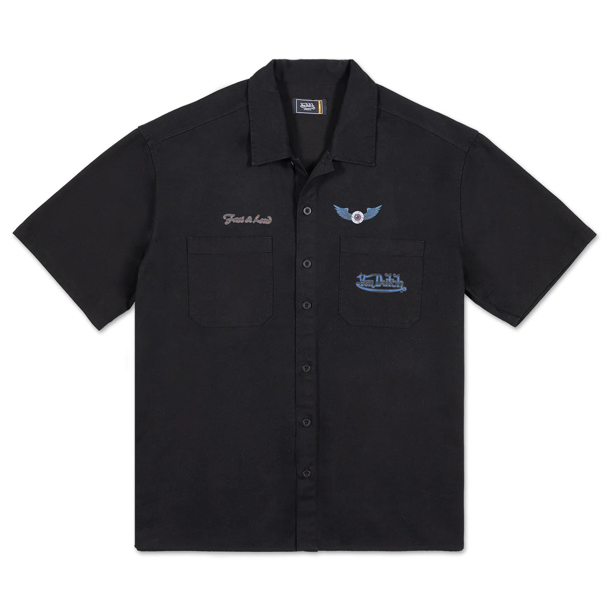 VON DUTCH Flying Eye Fast And Loud Shirt - Black