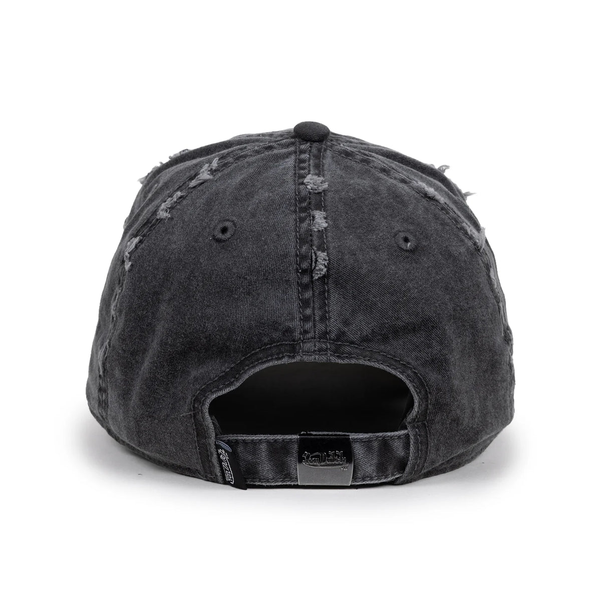 VON DUTCH Flying Eyeball Crossed Bones Strapback Dad Cap - Black