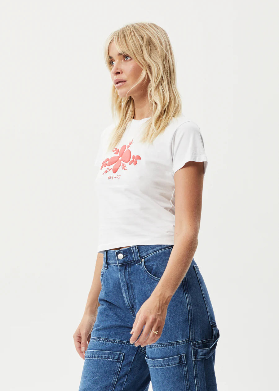 AFENDS Island Recycled Womens Baby Tee - White