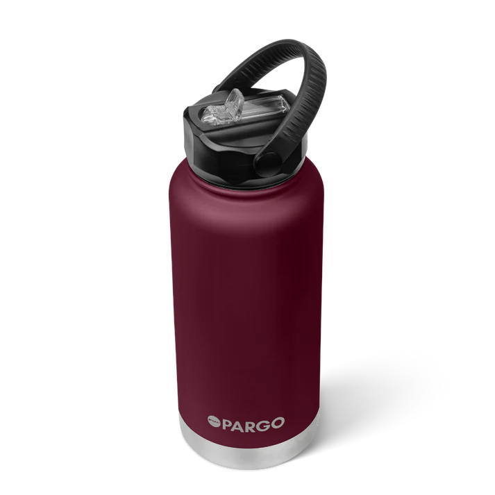 PARGO 950ml Insulated Sports Drink Bottle w/ Straw Lid - Wild Cherry