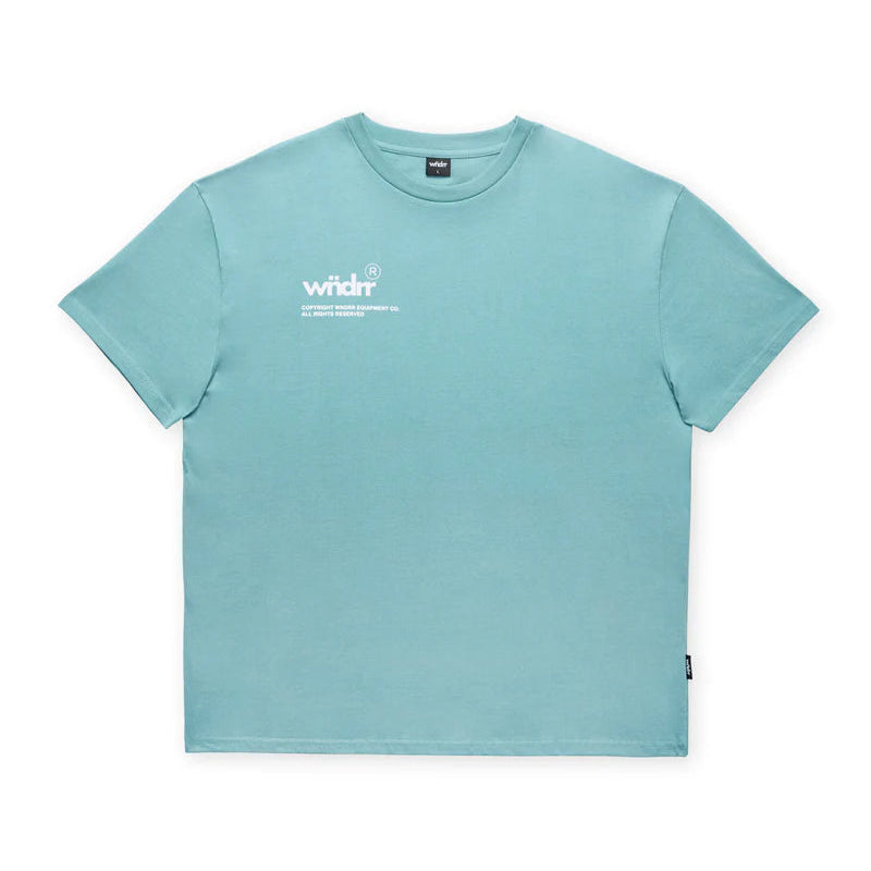 WNDRR Syndicate Box Fit Mens Tee - Dusk Blue