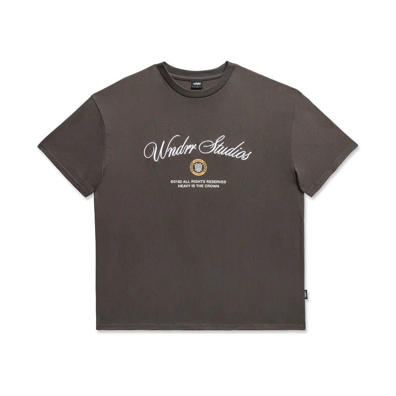 WNDRR Vita Nova Box Fit Mens Tee - Faded Black