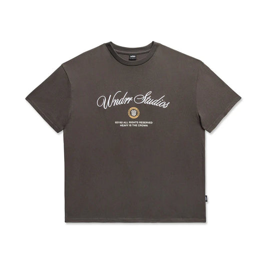 WNDRR Vita Nova Box Fit Mens Tee - Faded Black