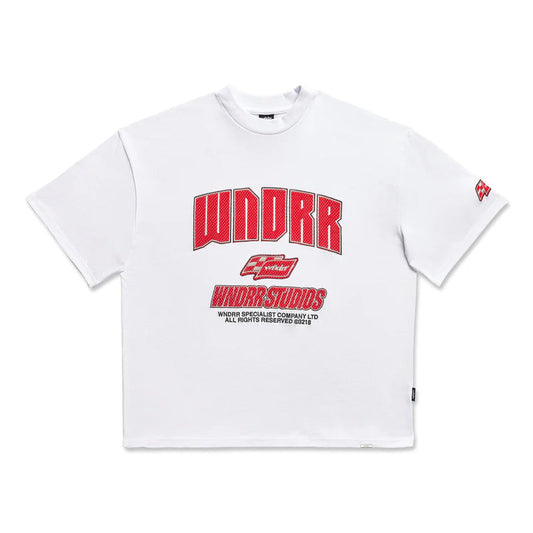 WNDRR Drivetrain Heavy Weight Mens Tee - White