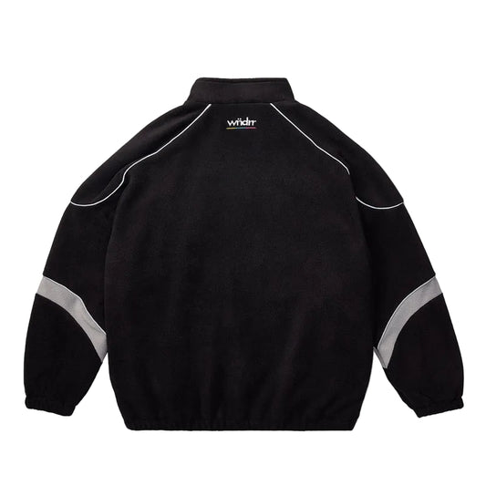 WNDRR Collective 1/4 Zip Polar Fleece Mens Crew - Black