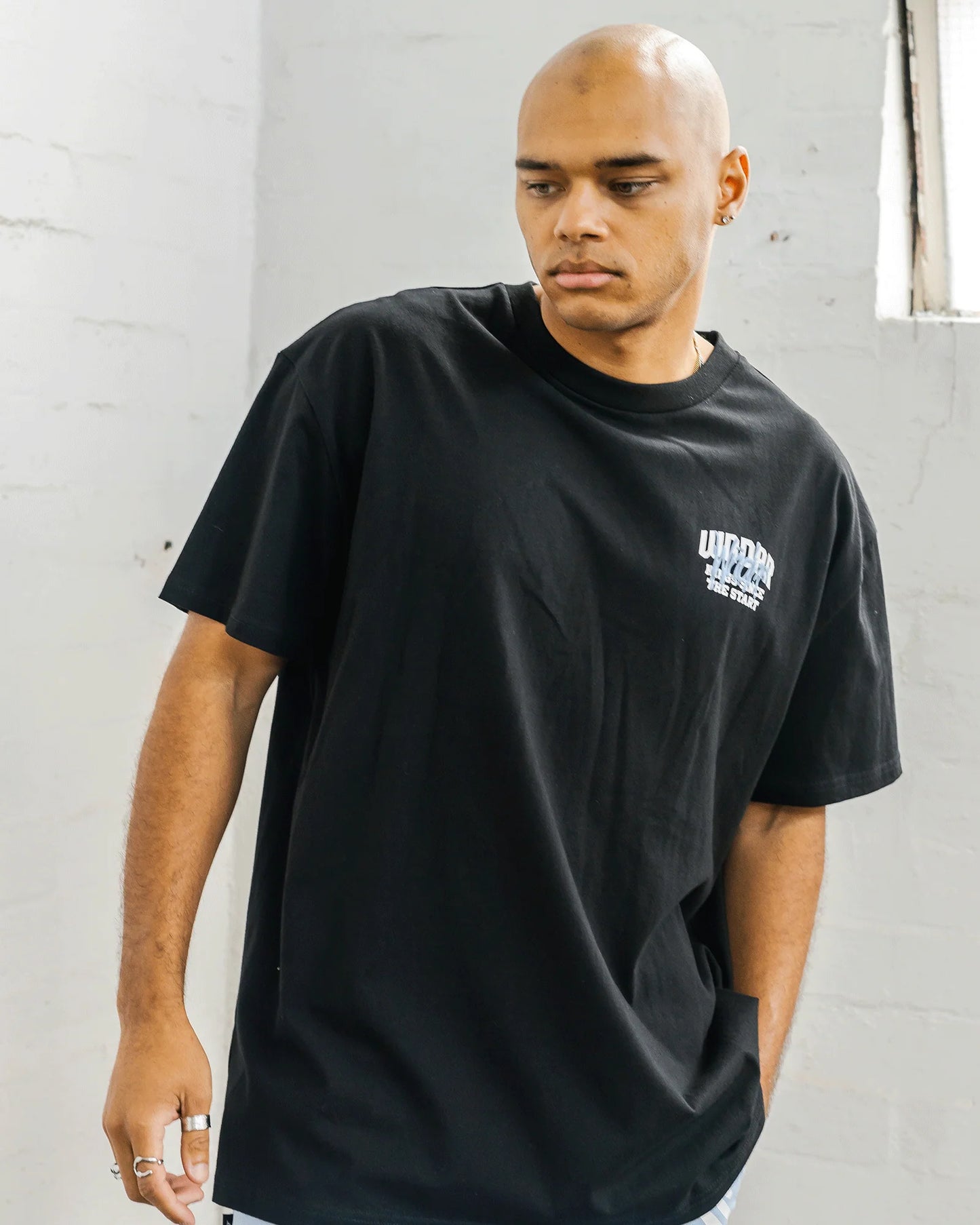 WNDRR Top Tier Box Fit Mens Tee - Black