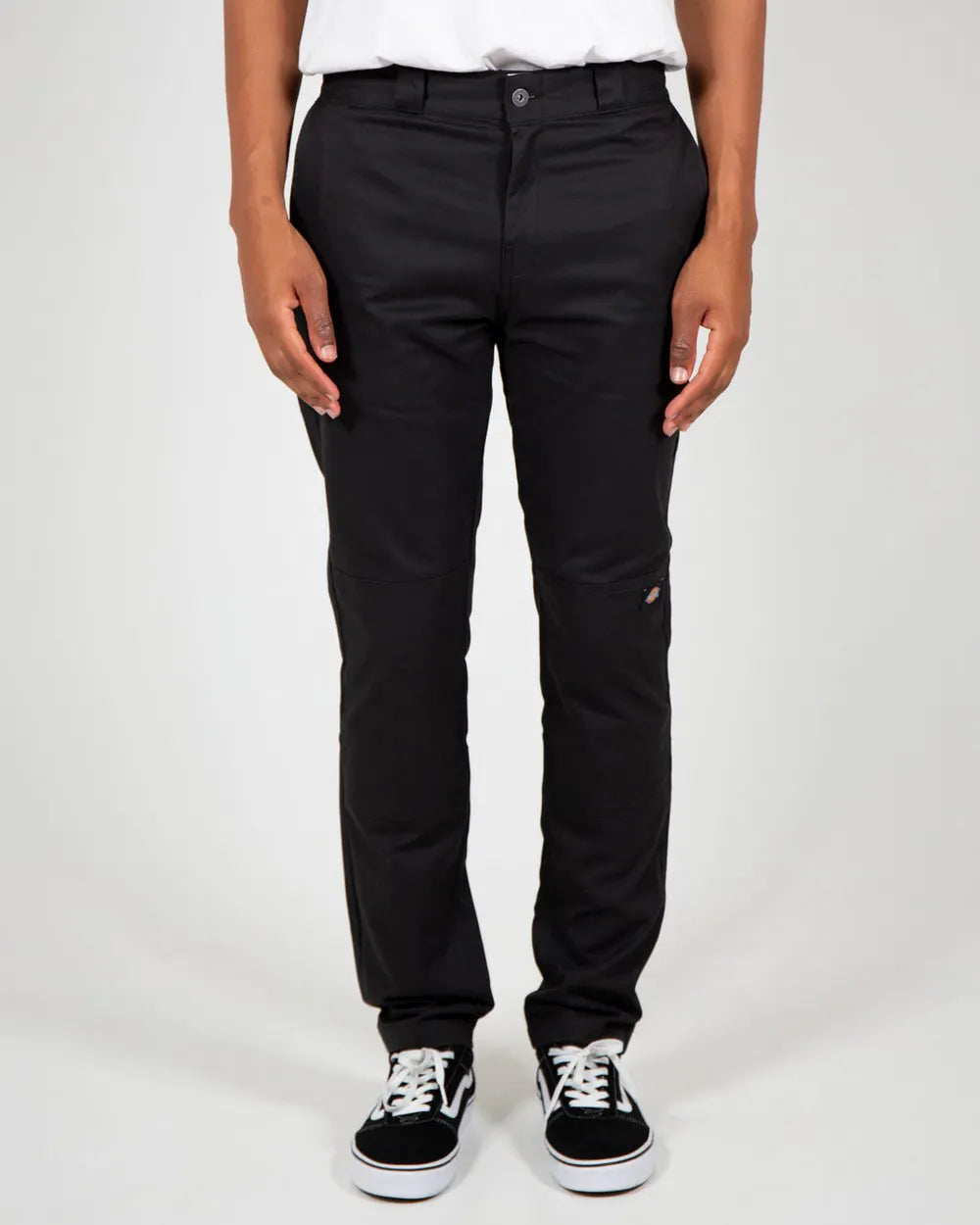 DICKIES 811 Skinny Straight Fit Double Knee Pants - Black - VENUE.