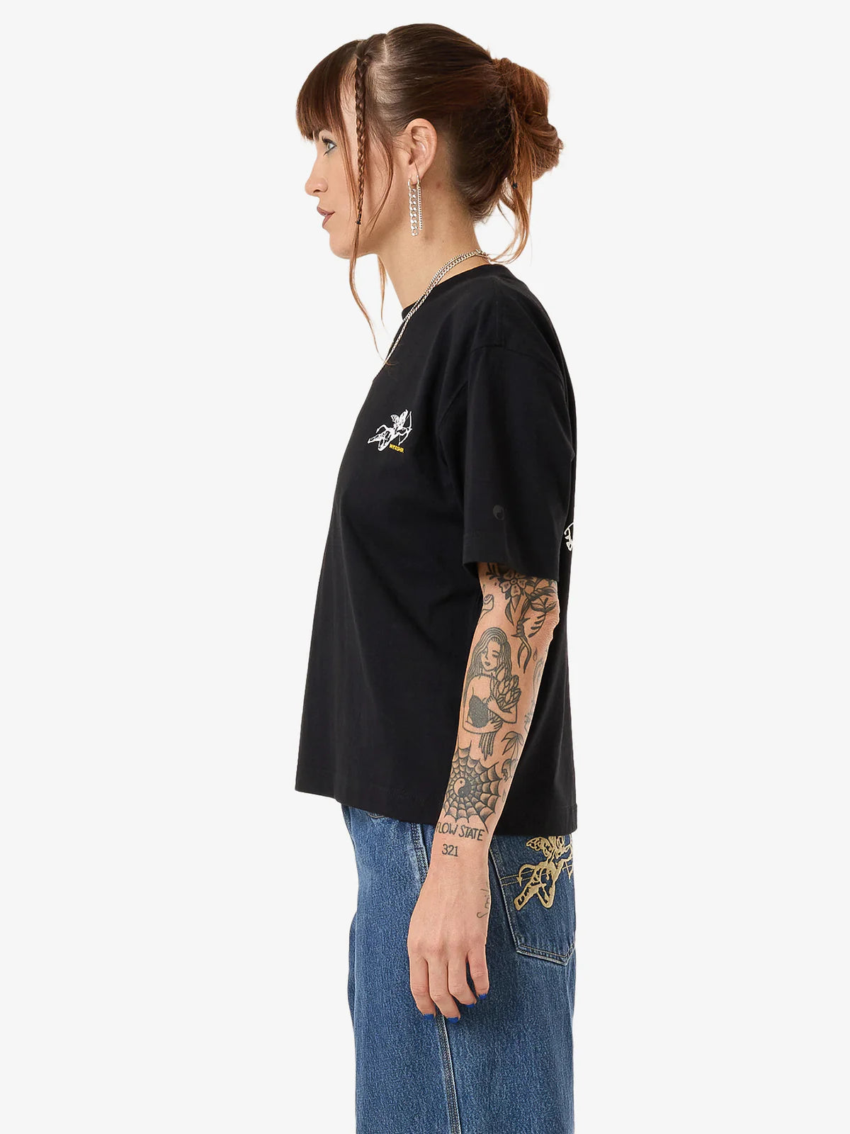 WORSHIP Cherub Womens Tee - Standard Black