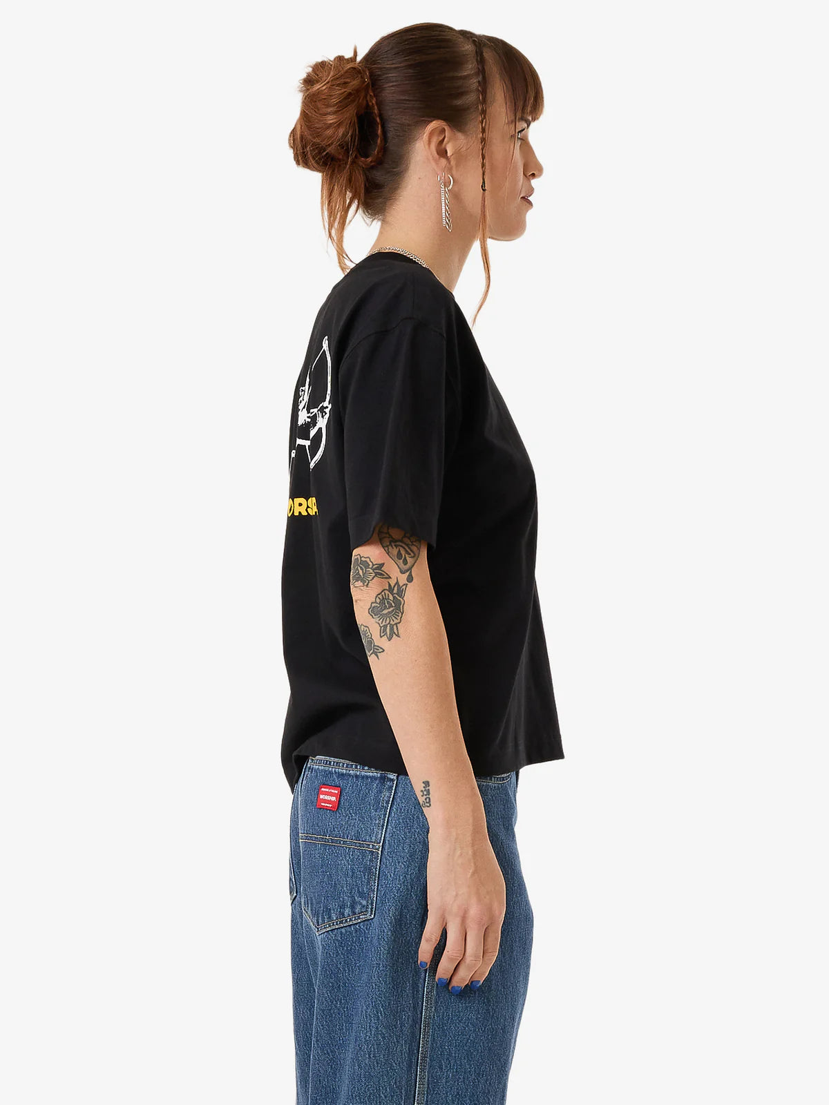 WORSHIP Cherub Womens Tee - Standard Black