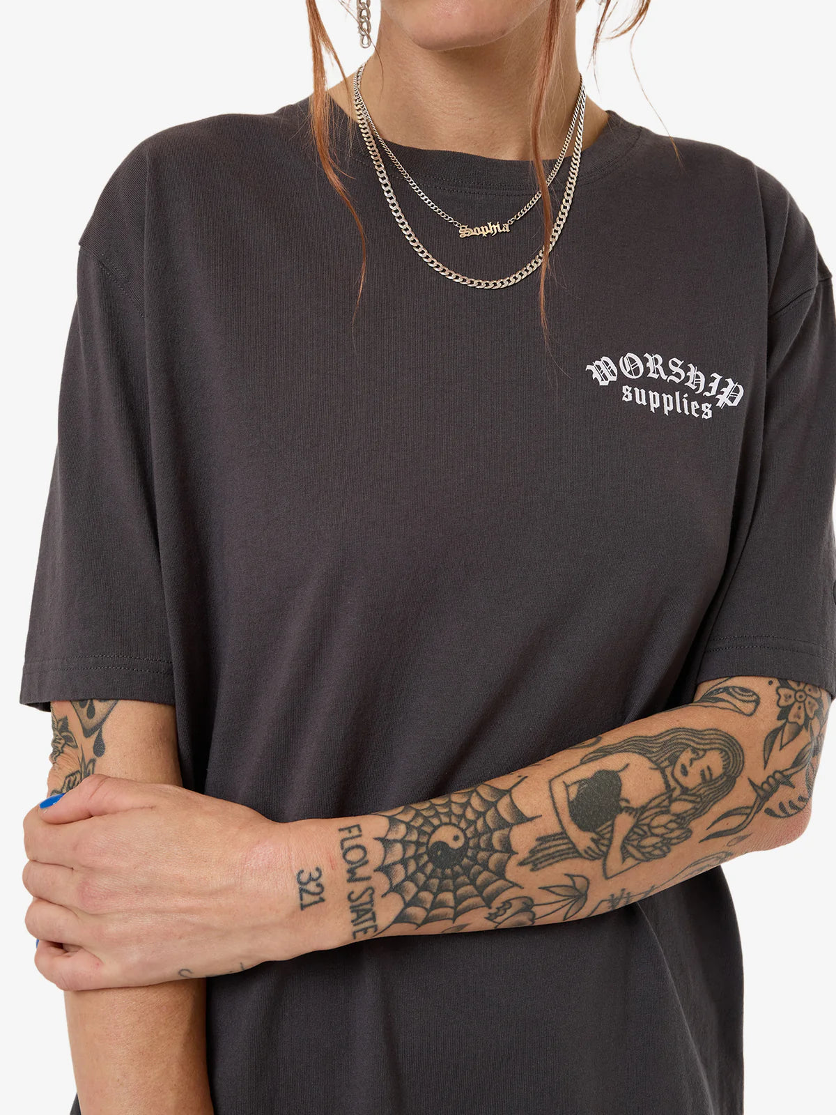 WORSHIP Cherio Womens Tee - Worn Black