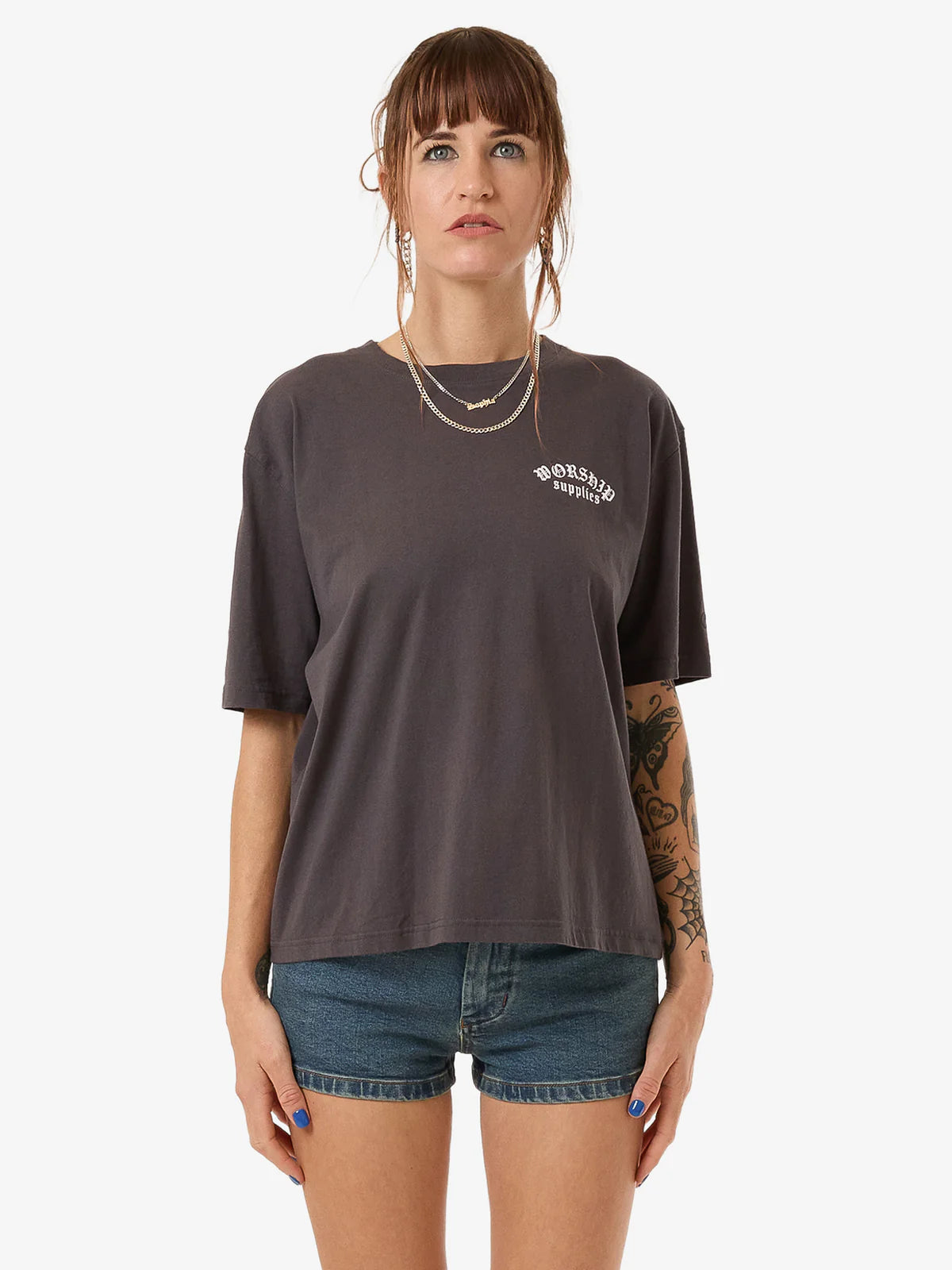 WORSHIP Cherio Womens Tee - Worn Black