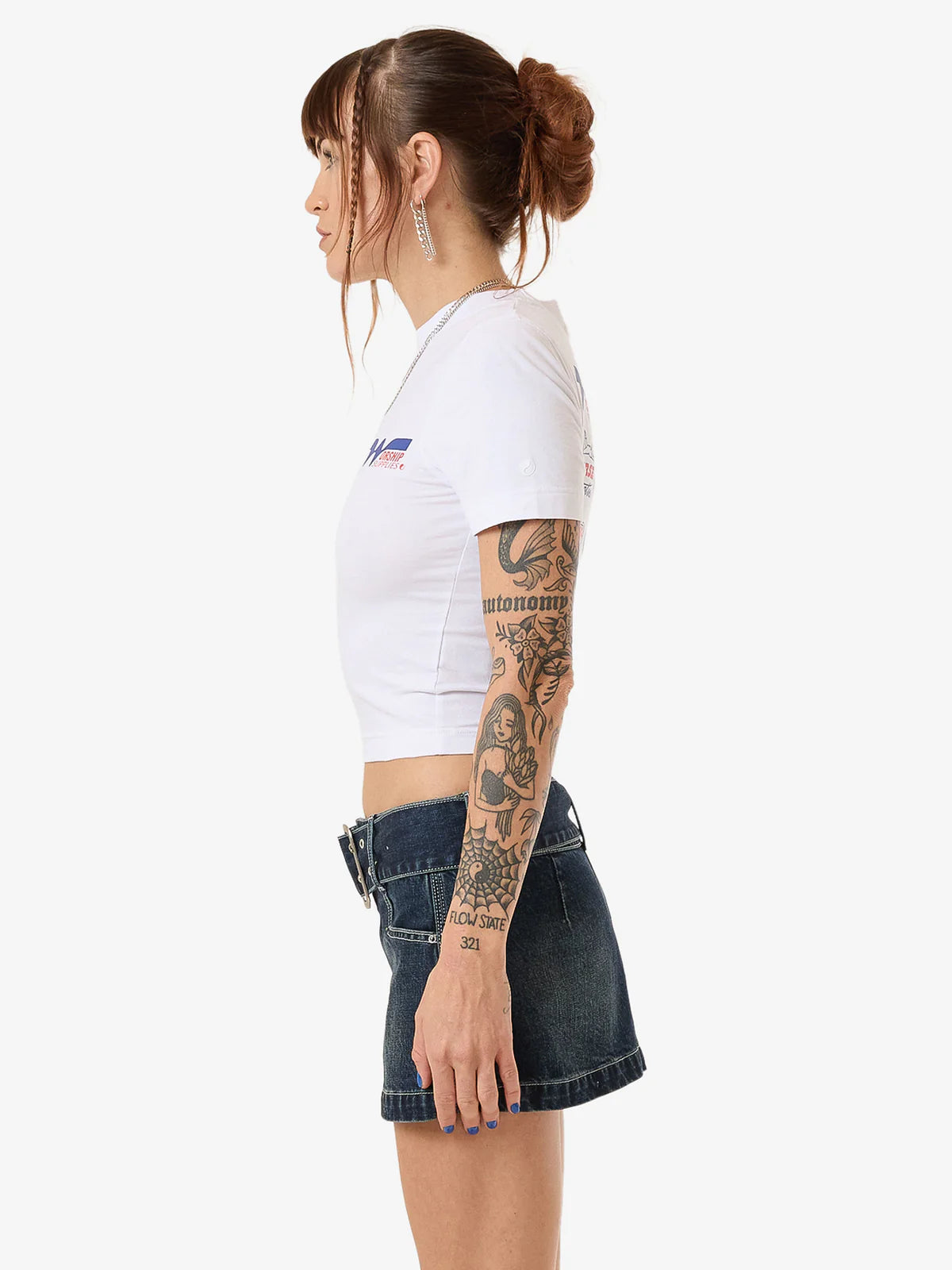 WORSHIP Logomania Womens Slim Tee - White