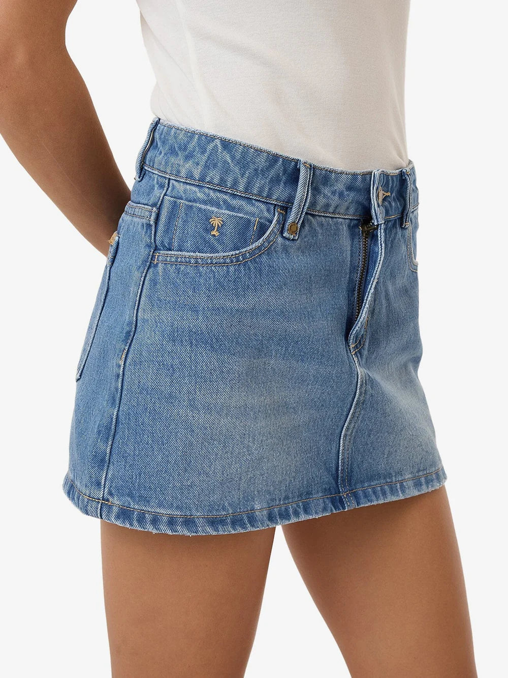 THRILLS Sophie Womens Denim Skirt - Long Ago Blue