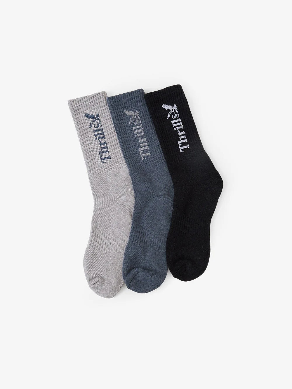 THRILLS Workwear 3pk Socks - Alloy/Light Petrol/Black