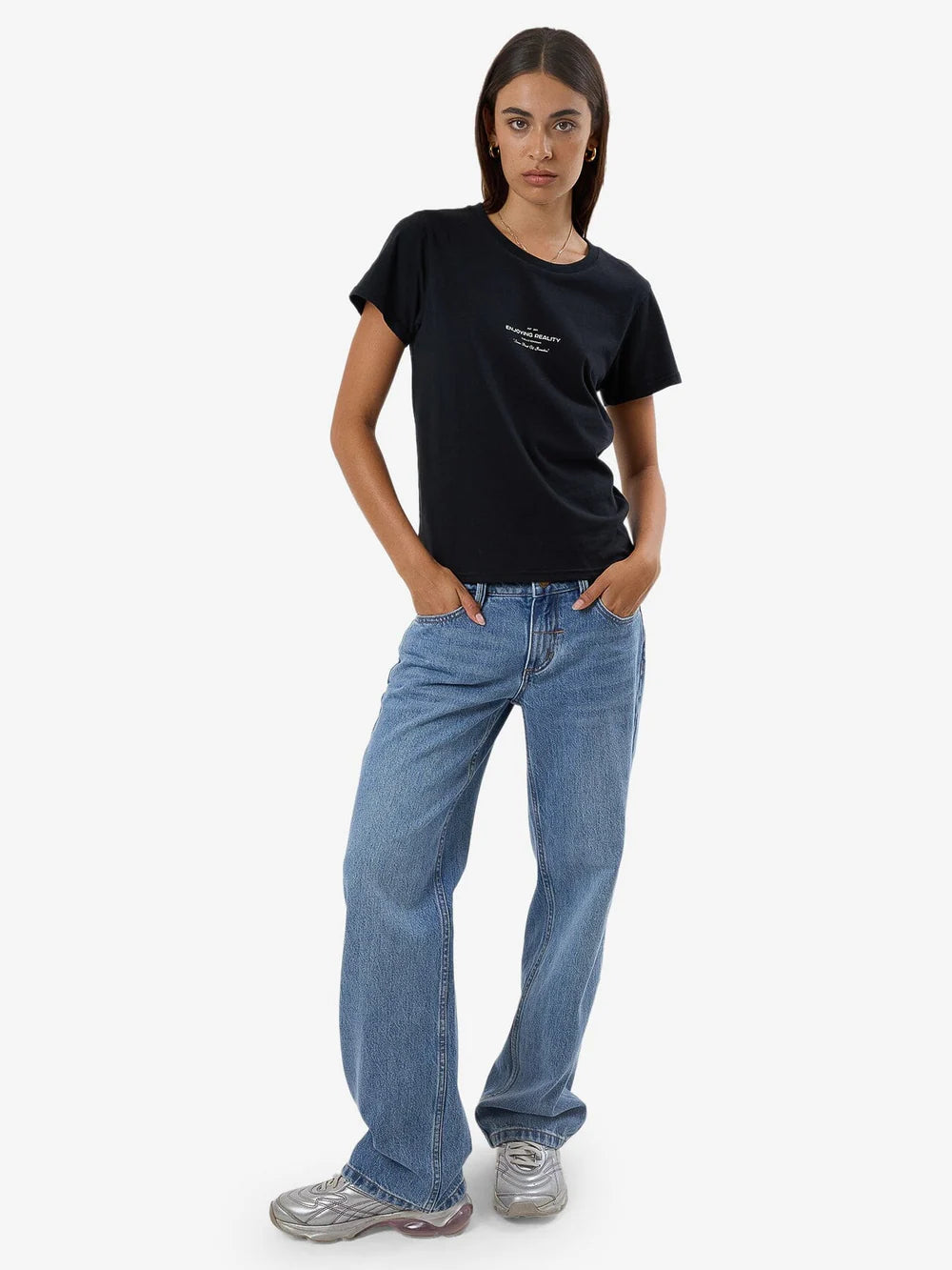 THRILLS Acclaim Everyday Womens Tee - Washed Black