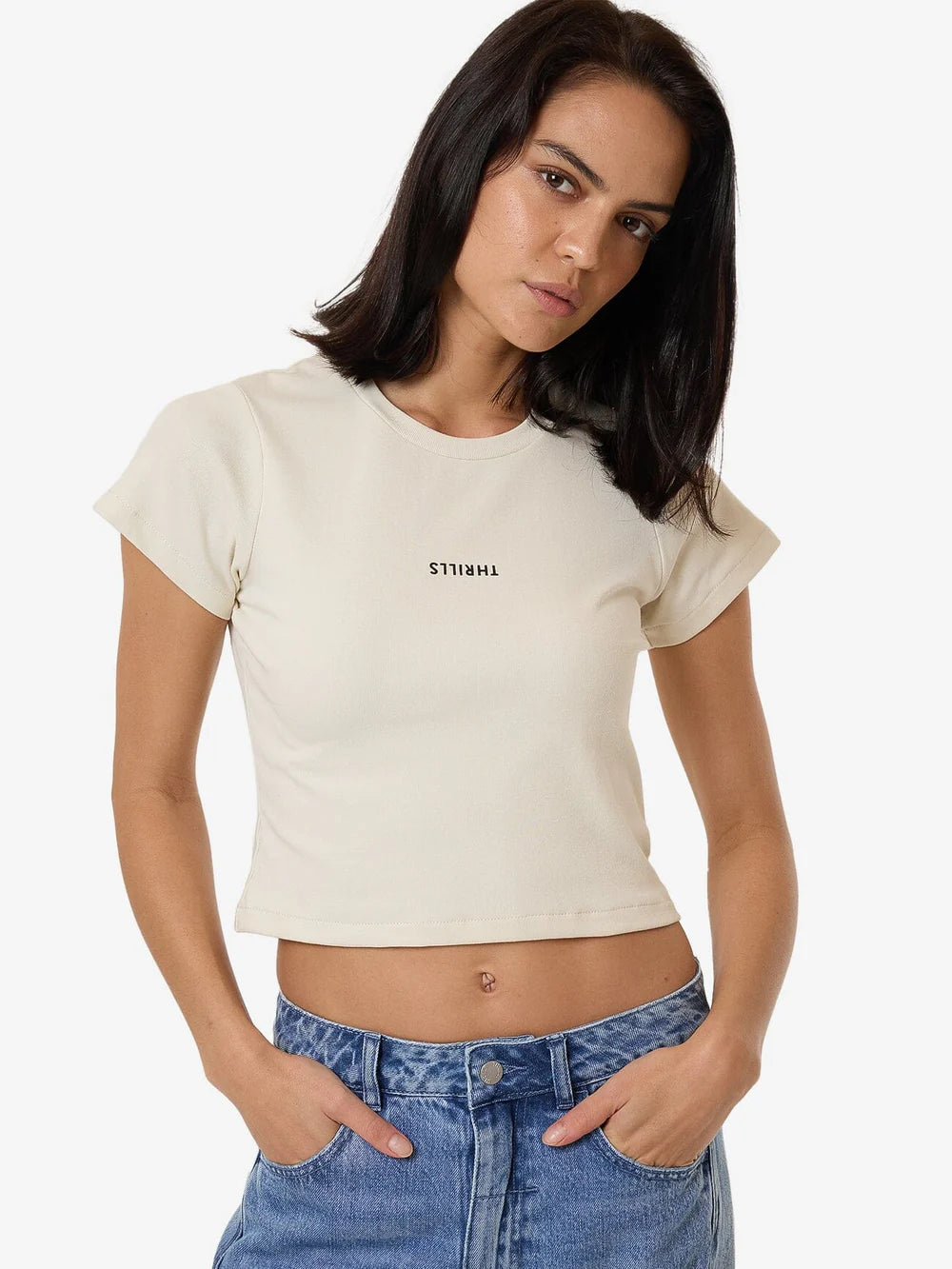 THRILLS Minimal Thrills Mini Womens Tee - Heritage White