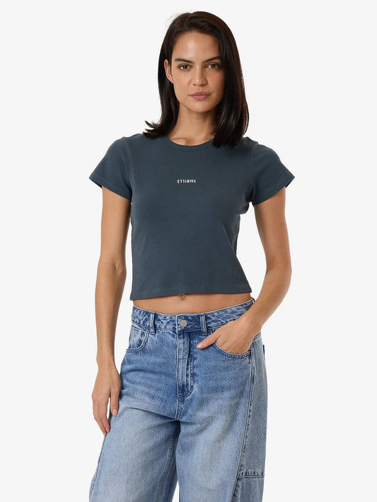 THRILLS Minimal Thrills Mini Womens Tee - Dark Slate