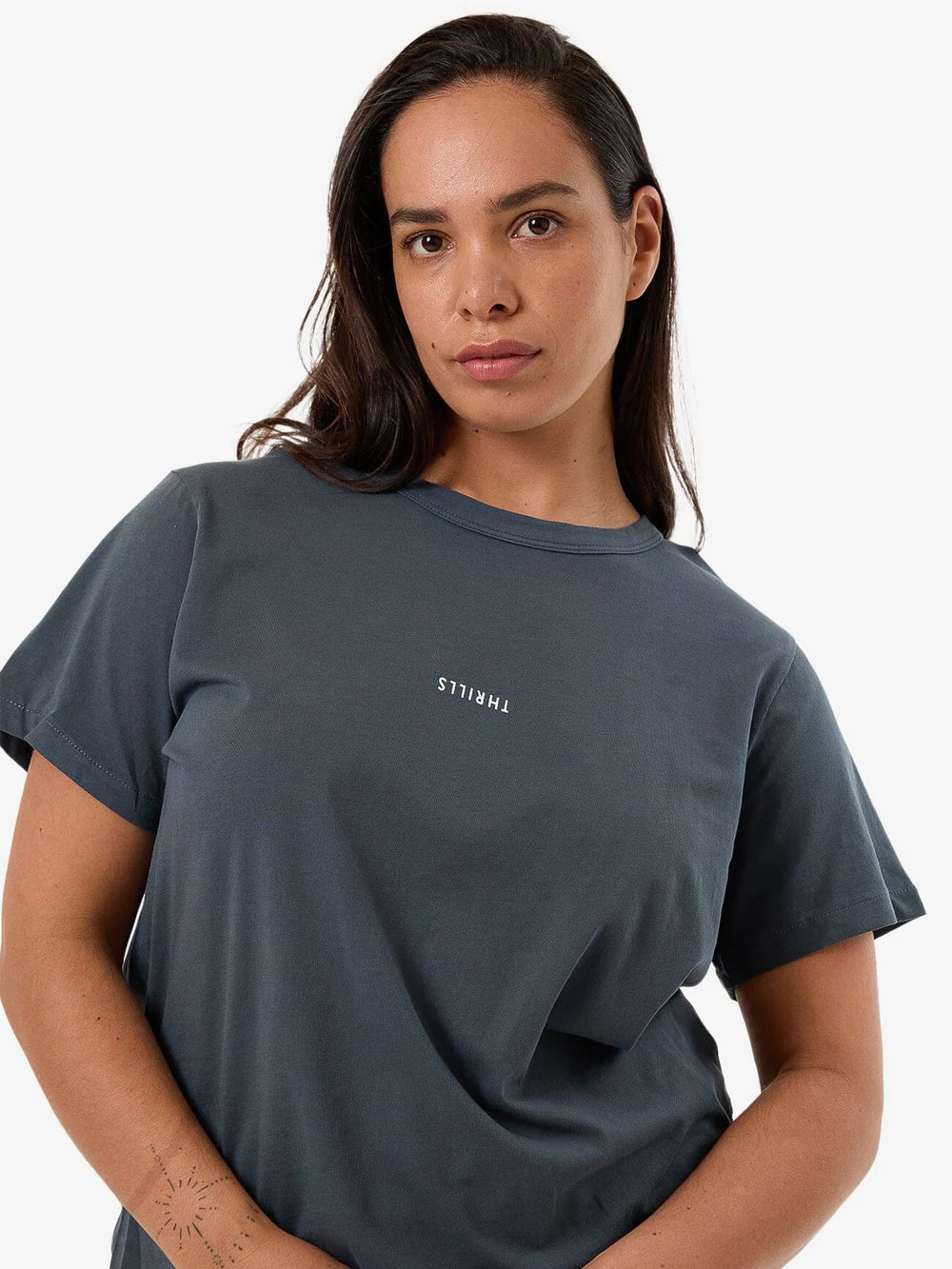 THRILLS Minimal Thrills Relaxed Womens Tee - Dark Slate