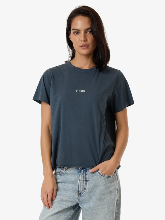 THRILLS Minimal Thrills Relaxed Womens Tee - Dark Slate