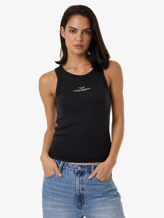 THRILLS Emblem Of Strength Womens Sloane Tank - Washed Black