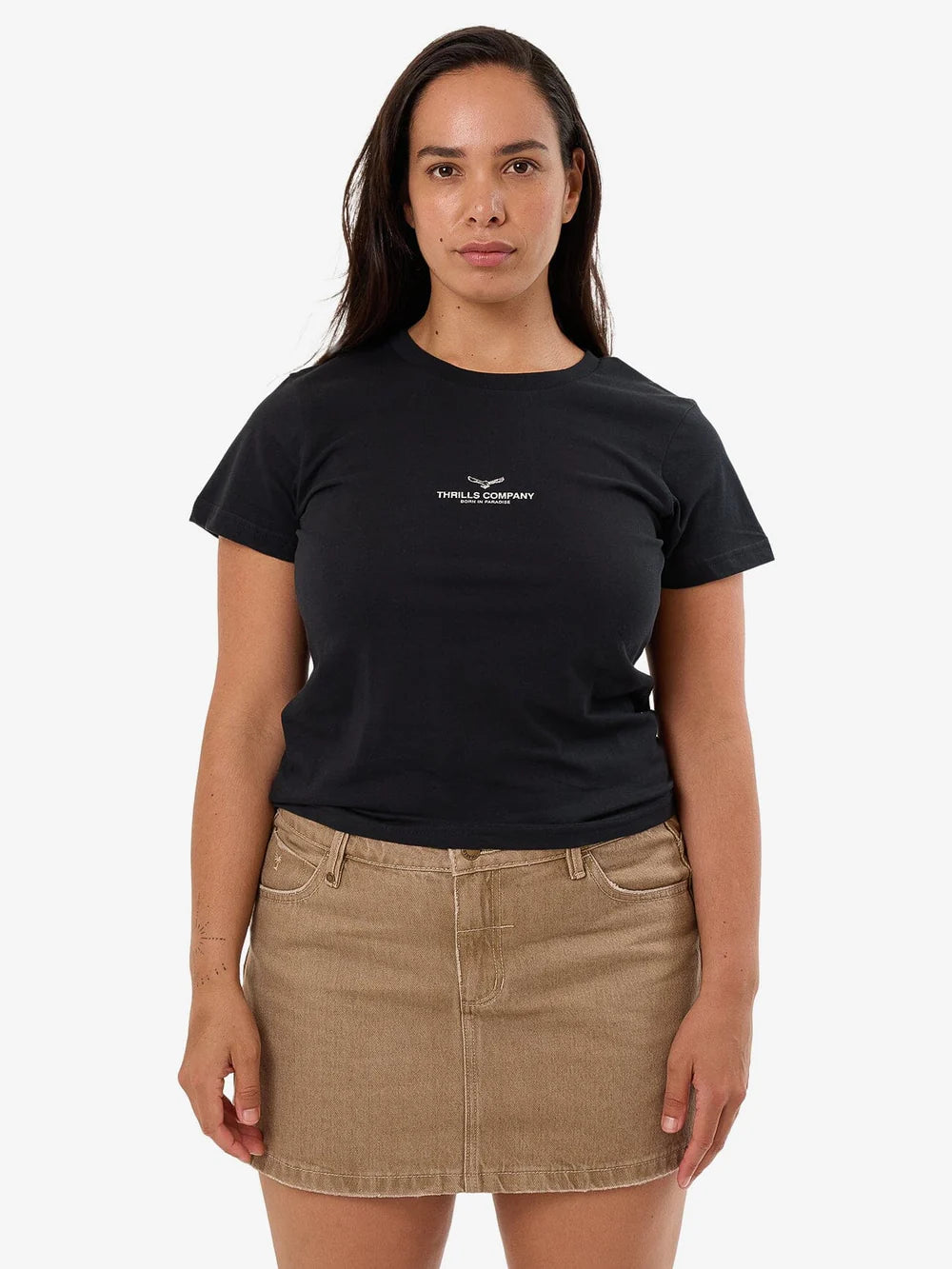 THRILLS Emblem Of Strength Womens Tee - Washed Black