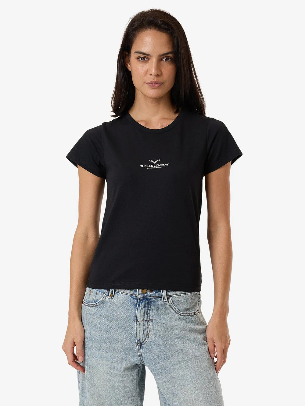 THRILLS Emblem Of Strength Womens Tee - Washed Black